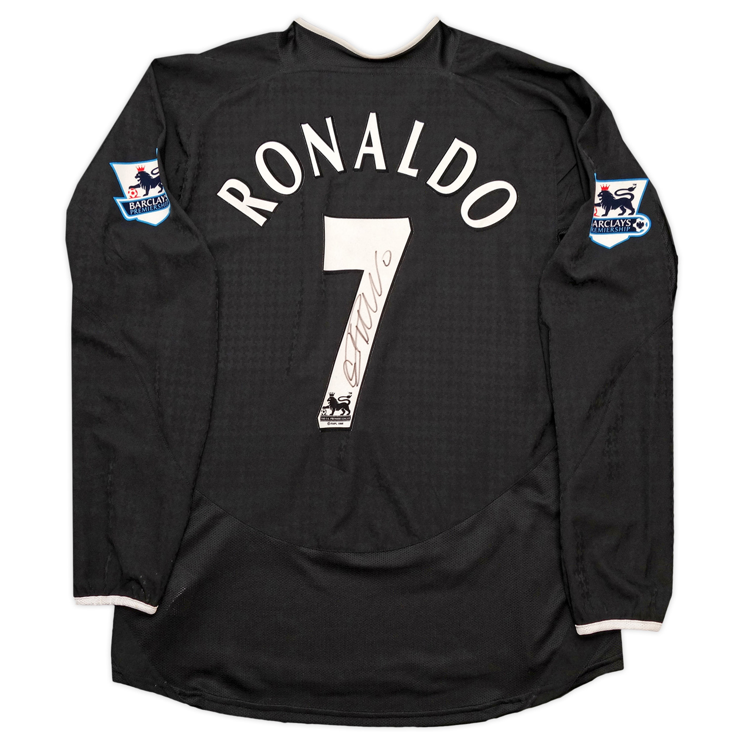 クリスティアーノ・ロナウド直筆サイン入り選手支給マンチェスターU04/05アウェイユニフォーム STAND UP SPEAK UP /  Cristiano Ronaldo signed Manchester United 04/05 player issued away shirt  STAND UP 