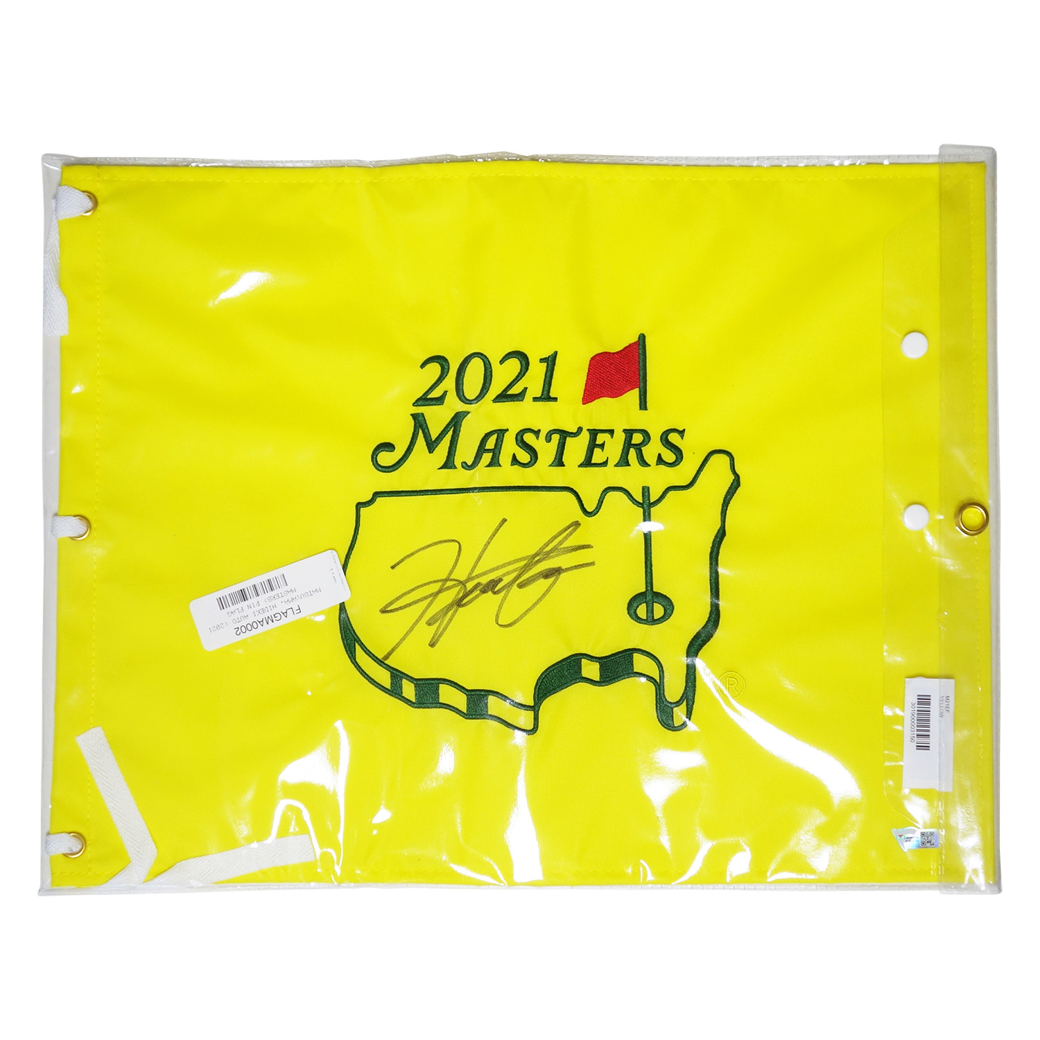 松山英樹 直筆サイン入りマスターズ2021ピンフラッグ / Hideki Matsuyama autographed 2021 Masters Pin  Flag