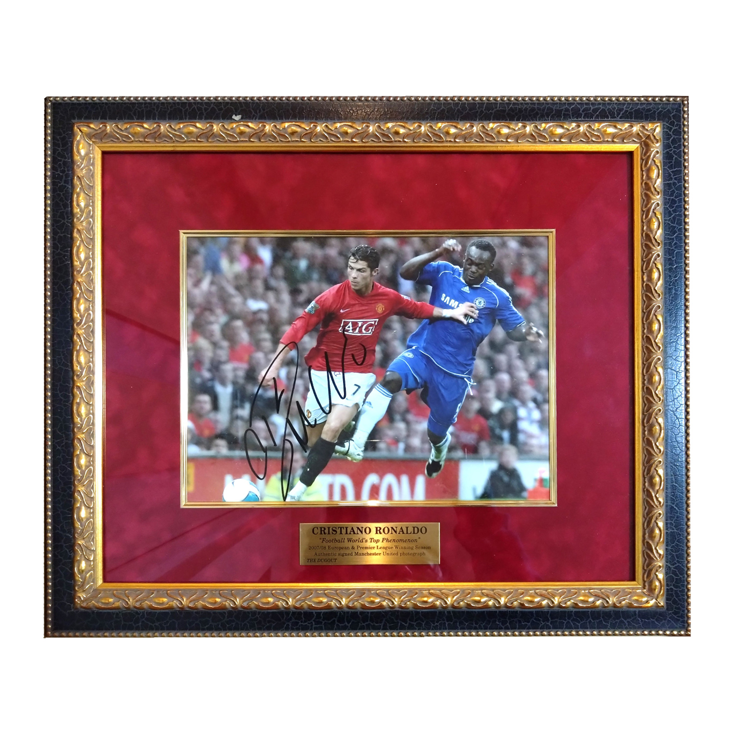 クリスティアーノ・ロナウド直筆サイン入り額装フォト07/08マンチェスター・U / Cristiano Ronaldo signed  Manchester United 2007-2008 photo (framed)