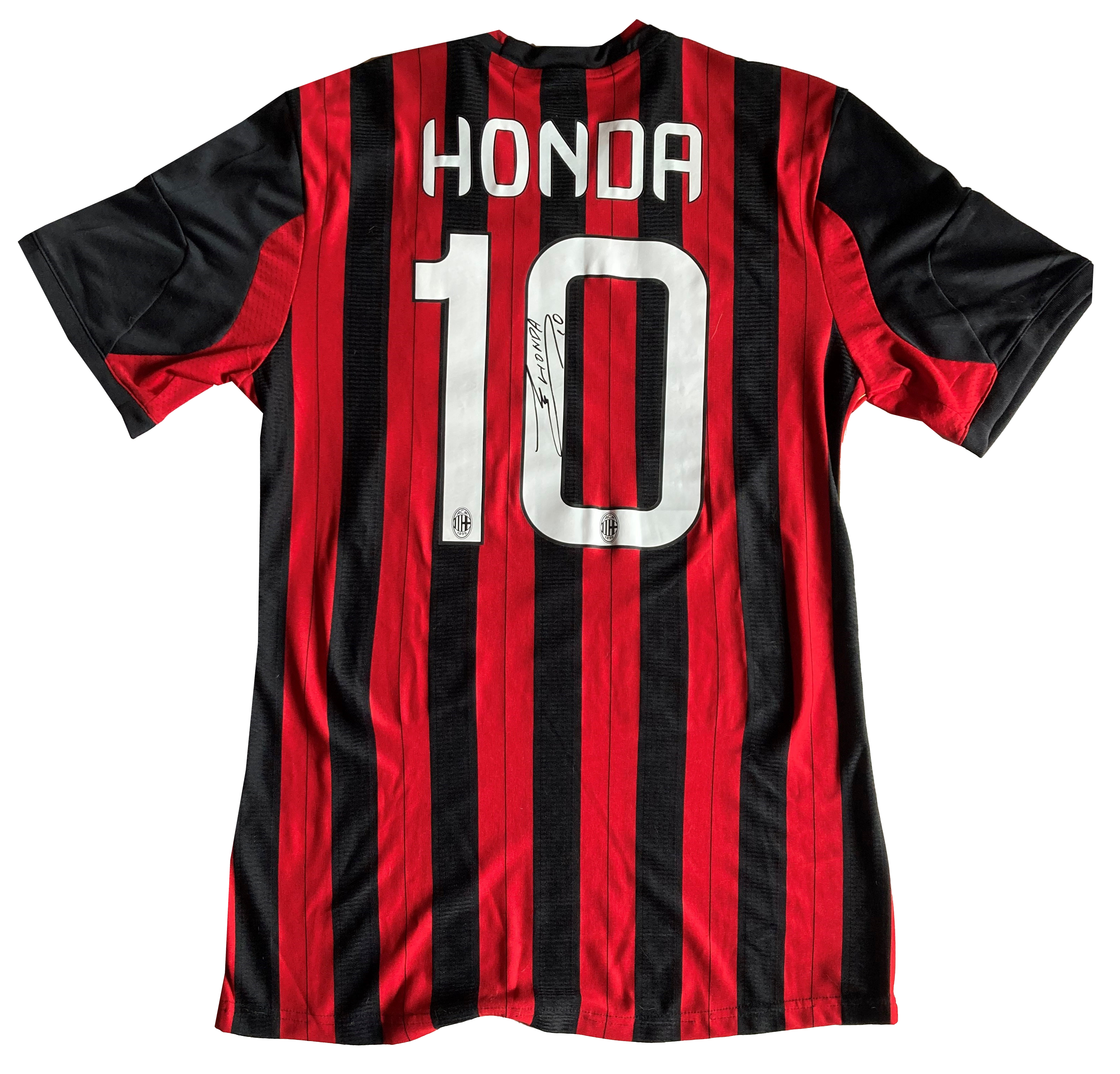 本田圭佑 直筆サイン入り選手支給ACミラン2013-2014ホームユニフォーム / Keisuke Honda signed 2013-2014 AC  Milan player issued home shirt